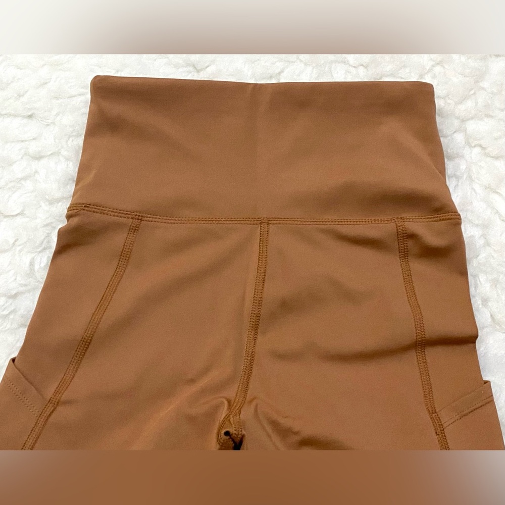 American Eagle Womens XS Tan Pocket Leggings Boho Fall Activewear Streetwear - Picture 6 of 12